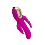 Лиловый тройной вибратор Trinny - 21,5 см. Лиловый тройной вибратор Trinny - 21,5 см.