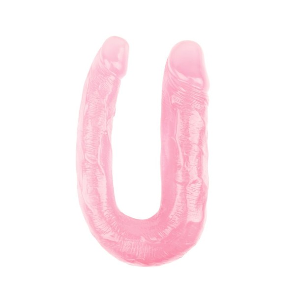 Розовый U-образный фаллоимитатор 13 Inch Dildo - 17 см.