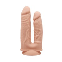 Телесный анально-вагинальный фаллоимитатор Ricooo