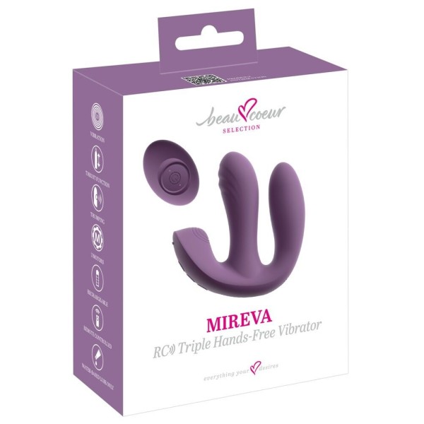 Фиолетовый тройной вибратор MIREVA RC Triple Hands-Free Vibrator Фиолетовый тройной вибратор MIREVA RC Triple Hands-Free Vibrator