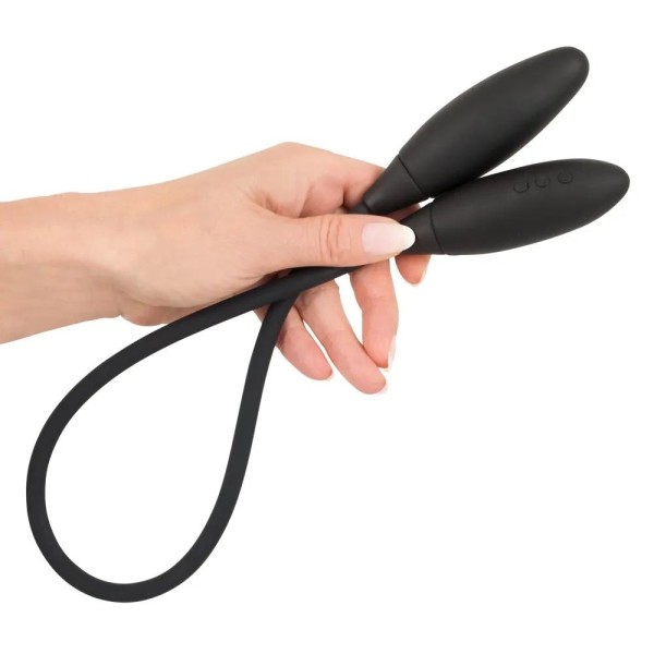 Черный двойной вибростимулятор Double Vibrator