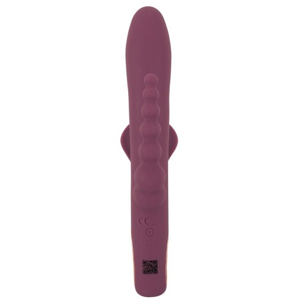 Сливовый вибратор с клиторальным отростком и анальным хвостом Slim Triple Plum - 21,4 см. Сливовый вибратор с клиторальным отростком и анальным хвостом Slim Triple Plum - 21,4 см.