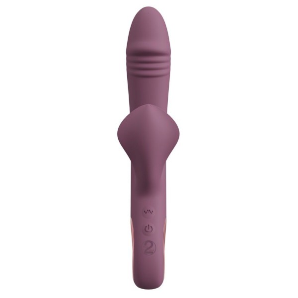 Сливовый вибратор с клиторальным отростком и анальным хвостом Slim Triple Plum - 21,4 см. Сливовый вибратор с клиторальным отростком и анальным хвостом Slim Triple Plum - 21,4 см.