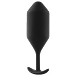 Чёрная пробка для ношения B-vibe Snug Plug 5 - 14 см.