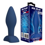 Синяя анальная пробка Bulb Plug - 10,5 см. Синяя анальная пробка Bulb Plug - 10,5 см.