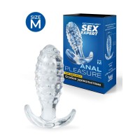 Прозрачная анальная пробка с шишечками - 8 см. Прозрачная анальная пробка с шишечками - 8 см.
