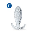 Прозрачная анальная пробка с шишечками - 10 см.