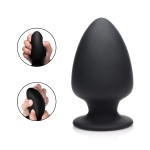 Черная мягкая анальная пробка Squeezable Large Anal Plug - 13,2 см.