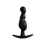 Черная анальная фигурная втулка - 11,5 см.