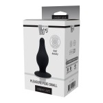 Черный анальный стимулятор DUAL DENSITY PLEASURE PLUG S - 7,2 см.
