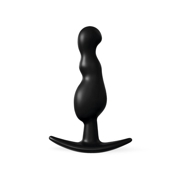 Черная анальная фигурная втулка - 11,5 см.