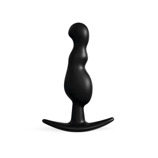 Черная анальная фигурная втулка - 11,5 см.