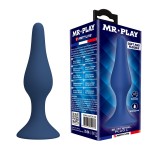 Синяя анальная пробка Slim Anal Plug L - 12,4 см. Синяя анальная пробка Slim Anal Plug L - 12,4 см.