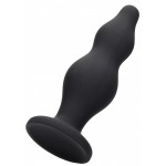 Черная анальная пробка Bubble Butt Plug - 11,6 см.