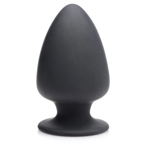 Черная мягкая анальная пробка Squeezable Medium Anal Plug - 11 см.