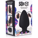 Черная мягкая анальная пробка Squeezable Medium Anal Plug - 11 см.