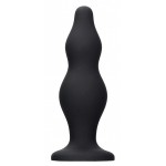 Черная анальная пробка Bubble Butt Plug - 11,6 см.