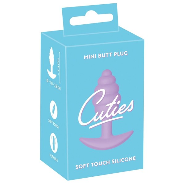 Фиолетовая анальная втулка Mini Butt Plug - 7,5 см.