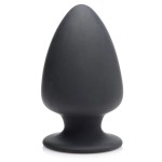 Черная мягкая анальная пробка Squeezable Medium Anal Plug - 11 см.