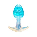 Голубоватая анальная пробка - 8,2 см.