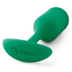 Зеленая пробка для ношения B-vibe Snug Plug 2 - 11,4 см.