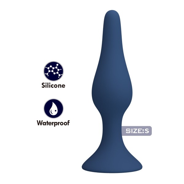 Синяя анальная пробка Slim Anal Plug S - 10,3 см. Синяя анальная пробка Slim Anal Plug S - 10,3 см.