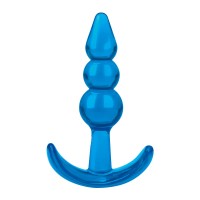 Голубой анальный плаг Beginners Beaded Plug - 9,5 см. Голубой анальный плаг Beginners Beaded Plug - 9,5 см.