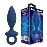 Синяя анальная пробка с кольцом Butt Plug with Loop M - 13,4 см. Синяя анальная пробка с кольцом Butt Plug with Loop M - 13,4 см.