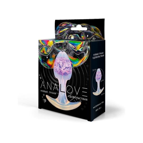 Сиреневатая анальная втулка - 8,2 см.