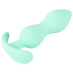 Аквамариновая анальная втулка Mini Butt Plug - 8,2 см.