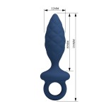 Синяя анальная пробка с кольцом Butt Plug with Loop M - 13,4 см. Синяя анальная пробка с кольцом Butt Plug with Loop M - 13,4 см.
