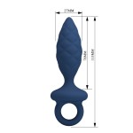 Синяя анальная пробка с кольцом Butt Plug with Loop S - 11,5 см. Синяя анальная пробка с кольцом Butt Plug with Loop S - 11,5 см.