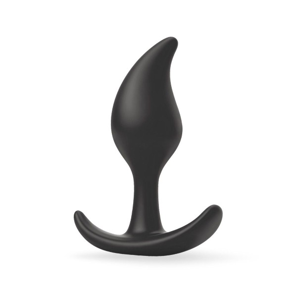 Черный анальный стимулятор - 9,2 см.