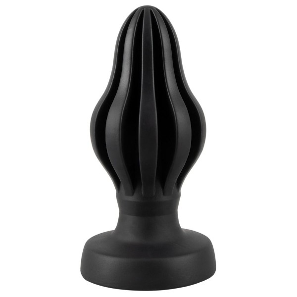 Черная анальная пробка Super Soft Butt Plug - 11,1 см.
