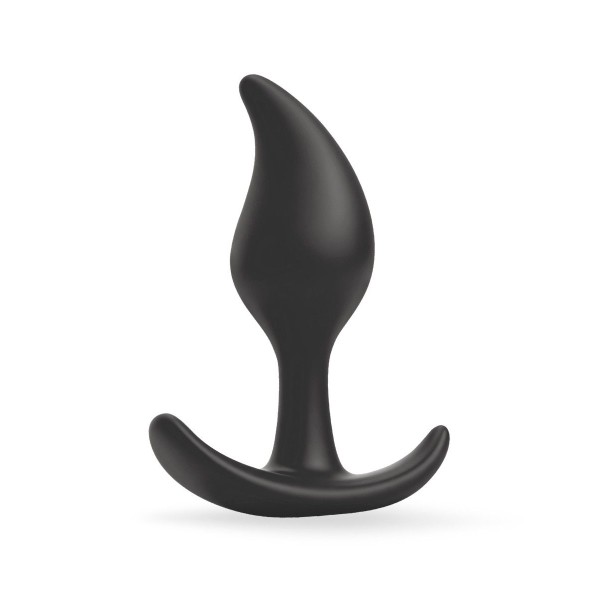 Черный анальный стимулятор - 9,2 см.