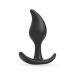 Черный анальный стимулятор - 9,2 см.