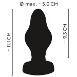 Черная анальная пробка Super Soft Butt Plug - 11,1 см.