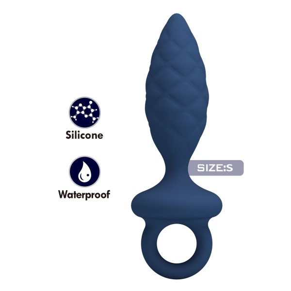 Синяя анальная пробка с кольцом Butt Plug with Loop S - 11,5 см. Синяя анальная пробка с кольцом Butt Plug with Loop S - 11,5 см.