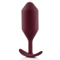 Бордовая пробка для ношения B-vibe Snug Plug 5 - 14 см.
