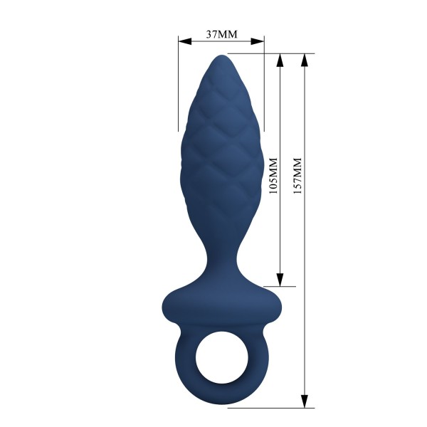 Синяя анальная пробка с кольцом Butt Plug with Loop L - 15,7 см. Синяя анальная пробка с кольцом Butt Plug with Loop L - 15,7 см.