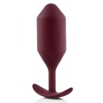 Бордовая пробка для ношения B-vibe Snug Plug 5 - 14 см.