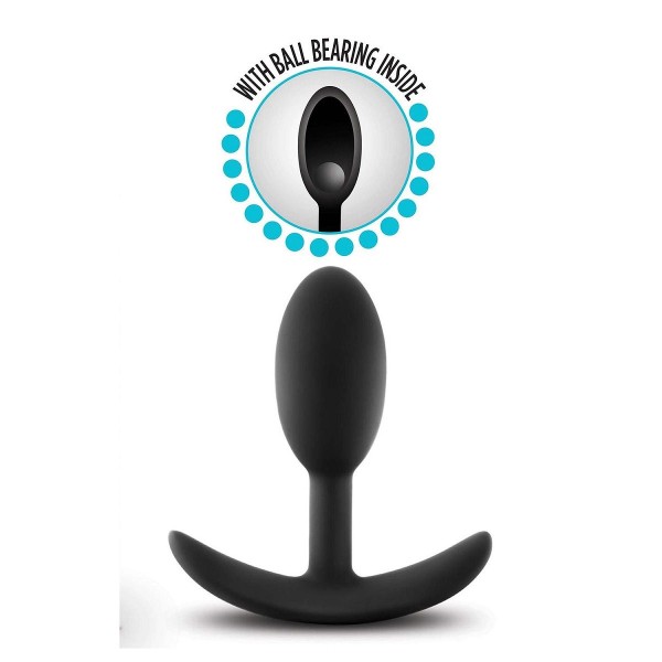 Черный анальный стимулятор Vibra Slim Plug Small - 8,8 см.
