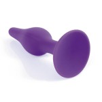 Фиолетовая анальная втулка Silcone Purple Plug Small - 10 см.