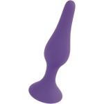 Фиолетовая анальная втулка Silcone Purple Plug Medium - 11 см.