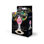 Розоватая анальная пробка с ручкой - 8,5 см.