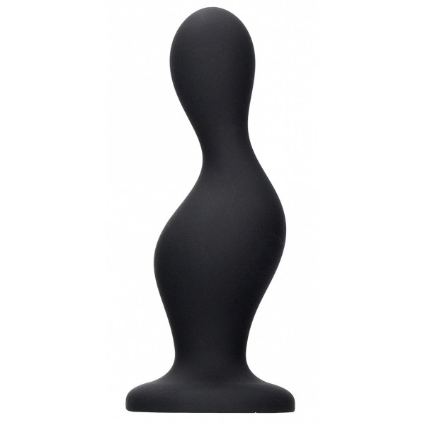 Черная анальная пробка Wave Butt Plug - 11,3 см.