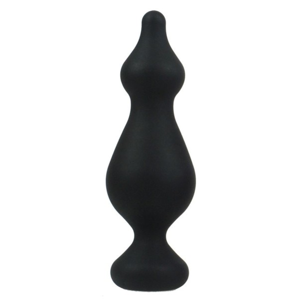 Черная анальная втулка Amuse L - 13,8 см.