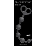 Чёрная анальная цепочка Orgasm Beads - 33,5 см.