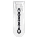 Черная силиконовая цепочка Beaded Snake Silicone Anal Probe with Loop - 26 см.