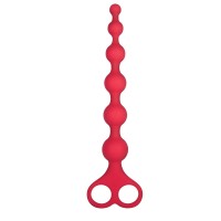 Красная анальная цепочка Ribbed Silicone Anal Beads - 26 см. Красная анальная цепочка Ribbed Silicone Anal Beads - 26 см.